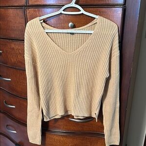 Tan Ribbed Sweater